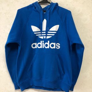 アディダス(adidas)のadidas アディダス パーカー 青 ブルー(パーカー)