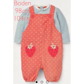 ボーデン(Boden)の完売品　新作新品　蝶々オーバーオール&トップス　2枚セット(ワンピース)