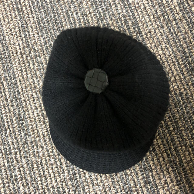 MARC JACOBS(マークジェイコブス)のMARC JACOBSつば付ニットキャップ　ブラック　フリーサイズ レディースの帽子(ニット帽/ビーニー)の商品写真