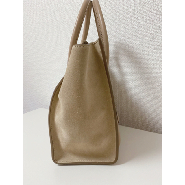 celine(セリーヌ)のセリーヌ　ラゲージ　マイクロ　ベージュ　スウェード　美品　レア　オールドセリーヌ レディースのバッグ(ハンドバッグ)の商品写真