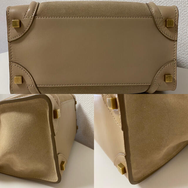 celine(セリーヌ)のセリーヌ　ラゲージ　マイクロ　ベージュ　スウェード　美品　レア　オールドセリーヌ レディースのバッグ(ハンドバッグ)の商品写真