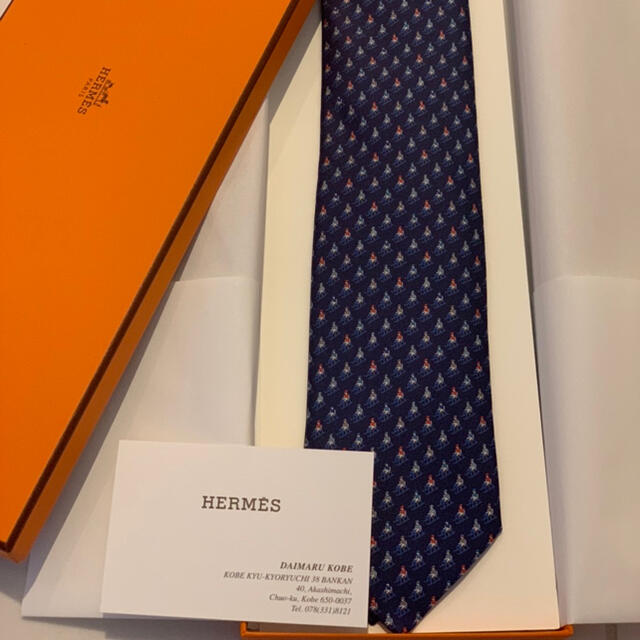 最新作 《新品》HERMES ネクタイ スライディングジョッキー