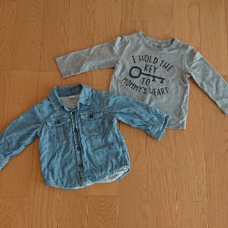 ベビーギャップ(babyGAP)のbaby Gap デニムシャツ 長袖(18～24m)(Tシャツ/カットソー)