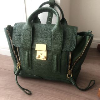 スリーワンフィリップリム(3.1 Phillip Lim)の【比較的美品】フィリップリム　ミニ　サッチェル　Jade グリーン　パシュリ(ショルダーバッグ)