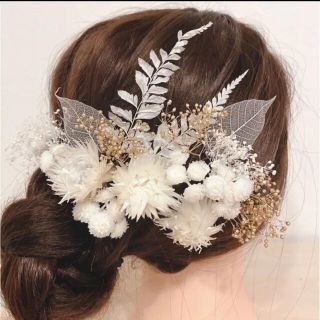 ドライフラワー髪飾り(ヘアアクセサリー)