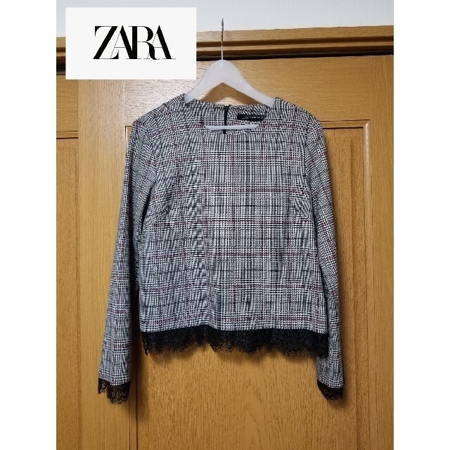 【ほぼ新品】ZARA　ザラ　トップス　ブラウス　シャツ　レース