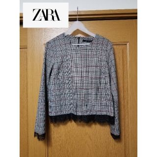 ザラ(ZARA)の【ほぼ新品】ZARA　ザラ　トップス　ブラウス　シャツ　レース(シャツ/ブラウス(長袖/七分))