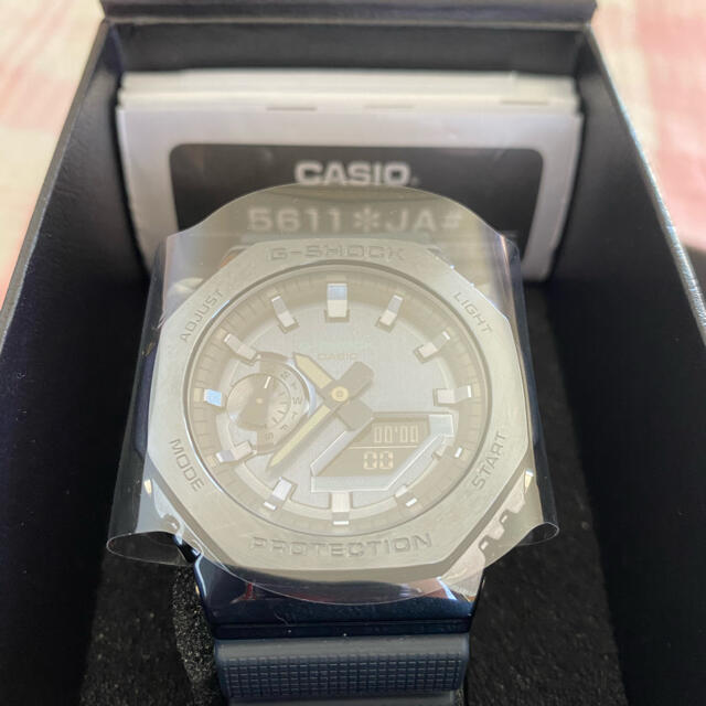 G-SHOCK(ジーショック)の【新品同様】CASIO G-SHOCK GM-2100 ネイビー ステンレス仕様 メンズの時計(腕時計(アナログ))の商品写真