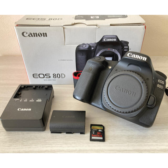 訳あり 80D EOS CANON 本体 ☆SanDisk SDカード付☆ 32GB デジタル一眼