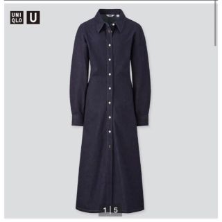 ユニクロ(UNIQLO)のユニクロ デニムシャツワンピース UNIQLO(ロングワンピース/マキシワンピース)