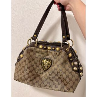 グッチ(Gucci)のGUCCI ハートモチーフ ショルダートートバッグ ＋収納袋(ショルダーバッグ)