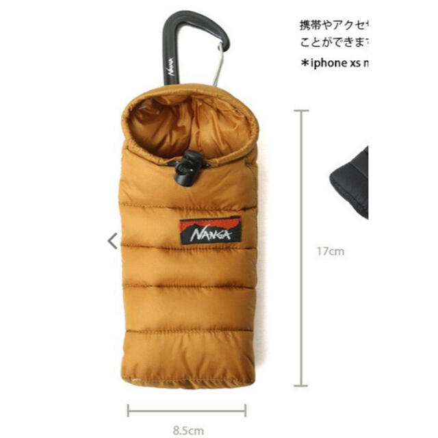 NANGA(ナンガ)の NANGA ナンガ Mini sleeping bag phone case  スマホ/家電/カメラのスマホアクセサリー(モバイルケース/カバー)の商品写真