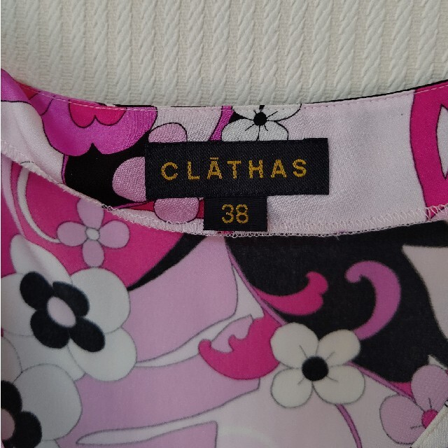 CLATHAS(クレイサス)の【美品】CLATHAS クレイサス ピンク トップス サイズ38 M レディースのトップス(Tシャツ(半袖/袖なし))の商品写真