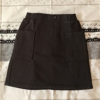 ジーユー(GU)のスカート 130 ブラック 黒 GU モコモコ 冬(スカート)
