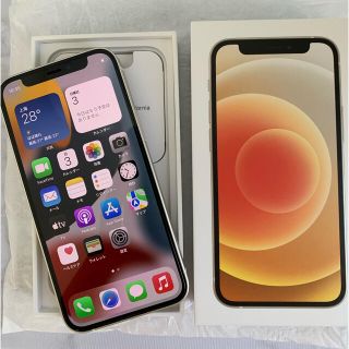 アップル(Apple)の最終値下美品iPhone 12 mini ホワイト 128 GB SIMフリー(スマートフォン本体)