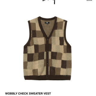 ステューシー(STUSSY)のstussy wobbly check sweater vest(ニット/セーター)