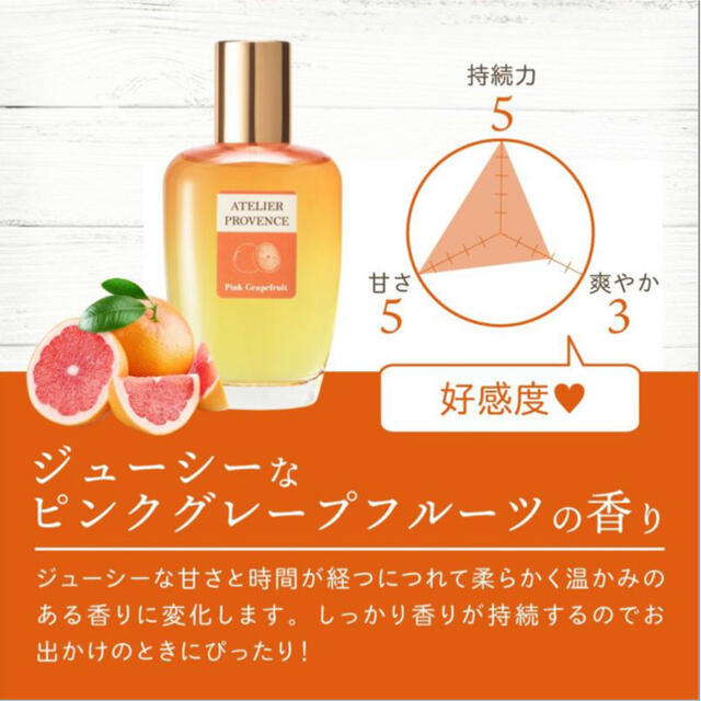 【ATELIER PROVENCE】グレープフルーツ 90ml コスメ/美容の香水(香水(女性用))の商品写真