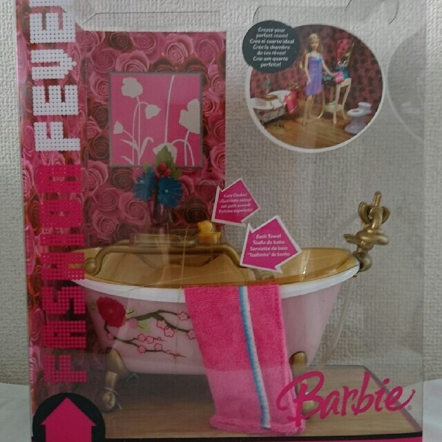 最初の  Barbie - バービー バスルーム ぬいぐるみ+人形