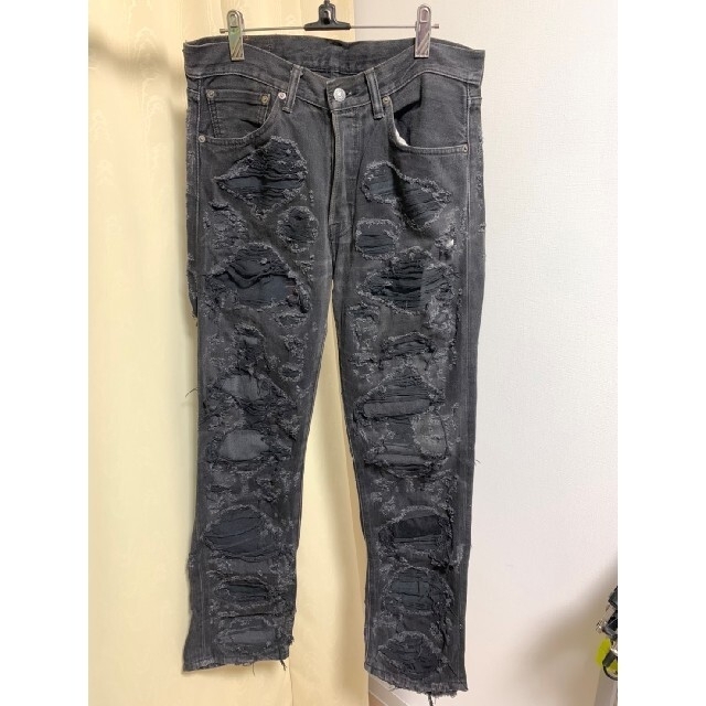 愛用 vintage 501 一点物❗️Levi - Levi's grey denim destroy デニム