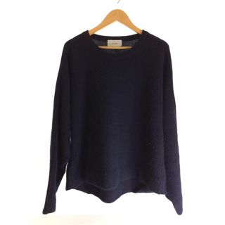 サンシー(SUNSEA)のYOKE 7G alpaca knit navy(ニット/セーター)