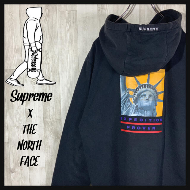 supreme THENORTHFACE コラボ　未使用　パーカー