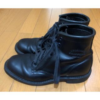 チペワ(CHIPPEWA)のCHIPPEWA ( チペワ ) プレーントゥ ブーツ 黒 7D 25cm (ブーツ)