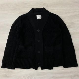 サカイ(sacai)の正規 SACAI MAN オーバー カーディガン Black S010(カーディガン)