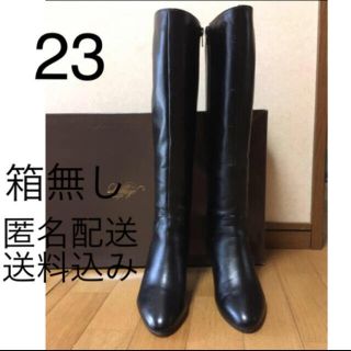 新品】Odette e Odile レザー ロングブーツ 黒 ブラック 23-