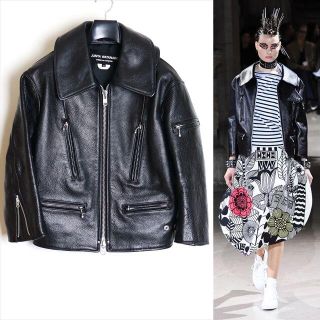 ジュンヤワタナベコムデギャルソン(JUNYA WATANABE COMME des GARCONS)のジュンヤワタナベ コムデギャルソン18SSレザーライダースXS(ライダースジャケット)