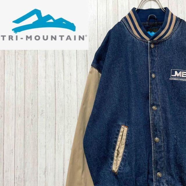 TRI-MOUNTAIN デニムジャケット スタジャン 企業モノ 豪華刺繍 Mの通販