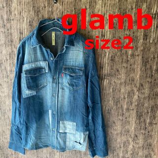 グラム(glamb)の【glamb】グラム ダメージデニムシャツ サイズM(シャツ)