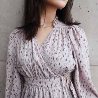 クレイミー(Crayme,)のCrayme, 完売品　leopardwrapdress レオパードラップドレス(ロングワンピース/マキシワンピース)