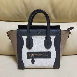 セリーヌ(celine)の【旧ロゴ】セリーヌ　ラゲージ　ナノ　ショッパー(ハンドバッグ)