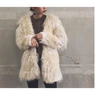 MURUA - MURUA MIX FAKE ファー コート ムルーアの通販 by