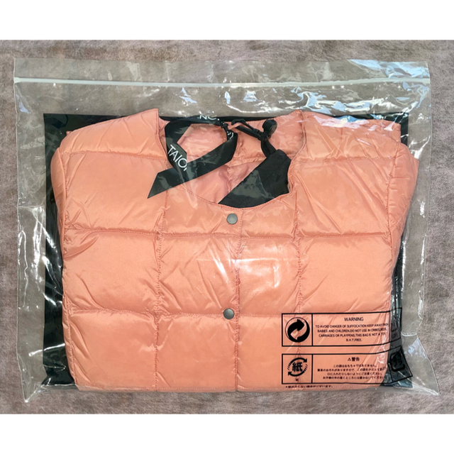 TAION レディース クルーネックボタン インナーダウンジャケット M ピンク レディースのジャケット/アウター(ダウンジャケット)の商品写真
