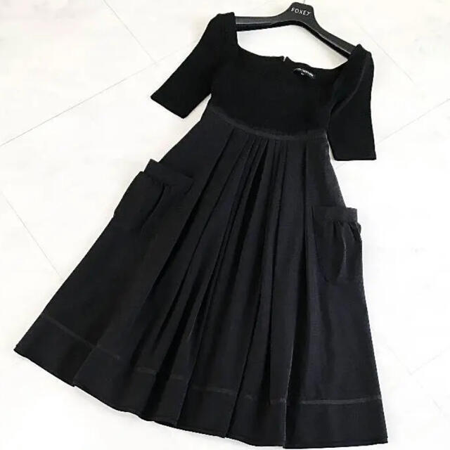 美品 フォクシー クールストレッチ×ストレッチジャージー 先着 16000円