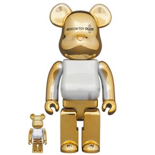 メディコムトイ(MEDICOM TOY)のBE@RBRICK GOLD CHROME 100%&400%(キャラクターグッズ)