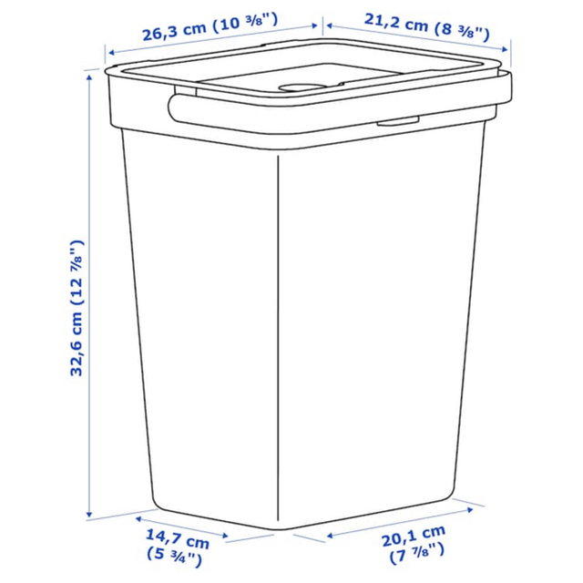 IKEA(イケア)のイケア　ゴミ箱４個セット　ホルバル　IKEA HALLBAR インテリア/住まい/日用品のインテリア小物(ごみ箱)の商品写真