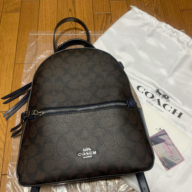 美品　COACH リュック バックパック ブラウン　F76715 ネイビー