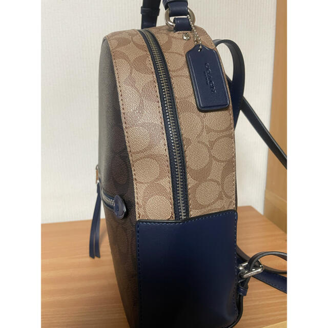 美品　COACH リュック バックパック ブラウン　F76715 ネイビー