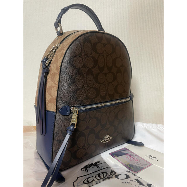 美品　COACH リュック バックパック ブラウン　F76715 ネイビー