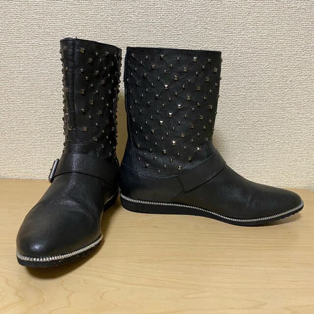 DIESEL(ディーゼル)のディーゼル ショートブーツ 24cm 革靴 黒 レディースの靴/シューズ(ブーツ)の商品写真