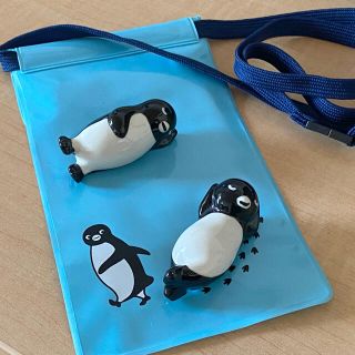 ジェイアール(JR)のSuicaペンギン 箸置きと防滴マルチケース(キャラクターグッズ)