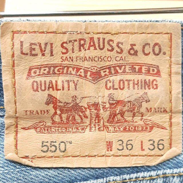 Levi's(リーバイス)の【293】00’sリーバイス550ワイドデニムバギー大きめW36L36メキシコ製 メンズのパンツ(デニム/ジーンズ)の商品写真