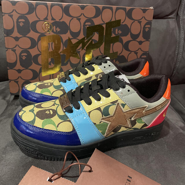 メンズBAPE COACH BAPE STA ベイプ×コーチ コラボ スニーカー