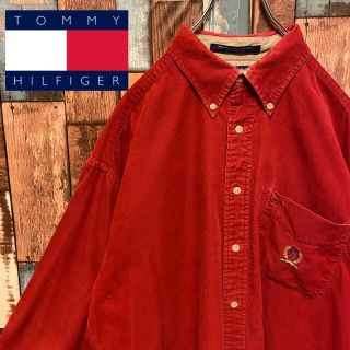 トミーヒルフィガー(TOMMY HILFIGER)のTOMY HILFIGER コーデュロイシャツ 90年代 古着 ヴィンテージ(シャツ)