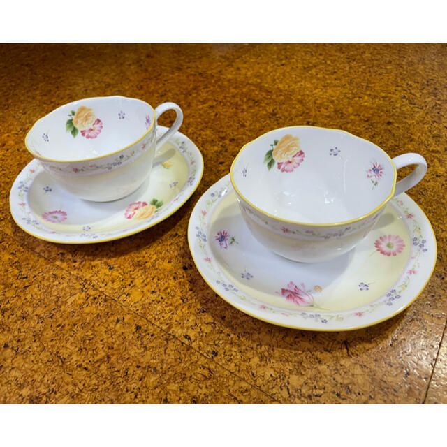 Noritake(ノリタケ)のNoritake カップ&ソーサー2客セット インテリア/住まい/日用品のキッチン/食器(グラス/カップ)の商品写真