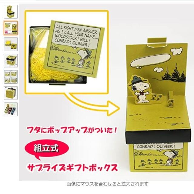 SNOOPY(スヌーピー)の【未開封品】SNOOPY　ビーグルスカウト絵柄のギフトボックス☆Mサイズ ハンドメイドの文具/ステーショナリー(その他)の商品写真