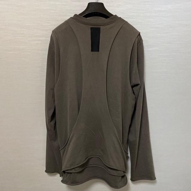 Rick Owens(リックオウエンス)のRick Owens SLAB レザー切替カットソー メンズのトップス(Tシャツ/カットソー(七分/長袖))の商品写真