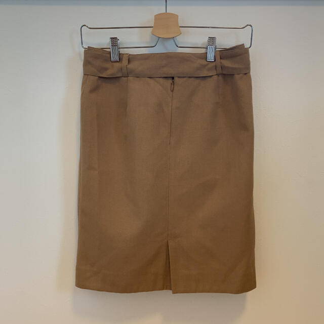 collect point(コレクトポイント)のタイトスカート フロントリボン ベージュ レディースのスカート(ひざ丈スカート)の商品写真